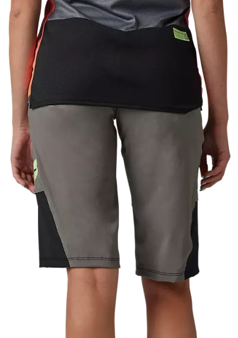 Fox Racing Women's Defend Race Shorts in Pewter Grey-2